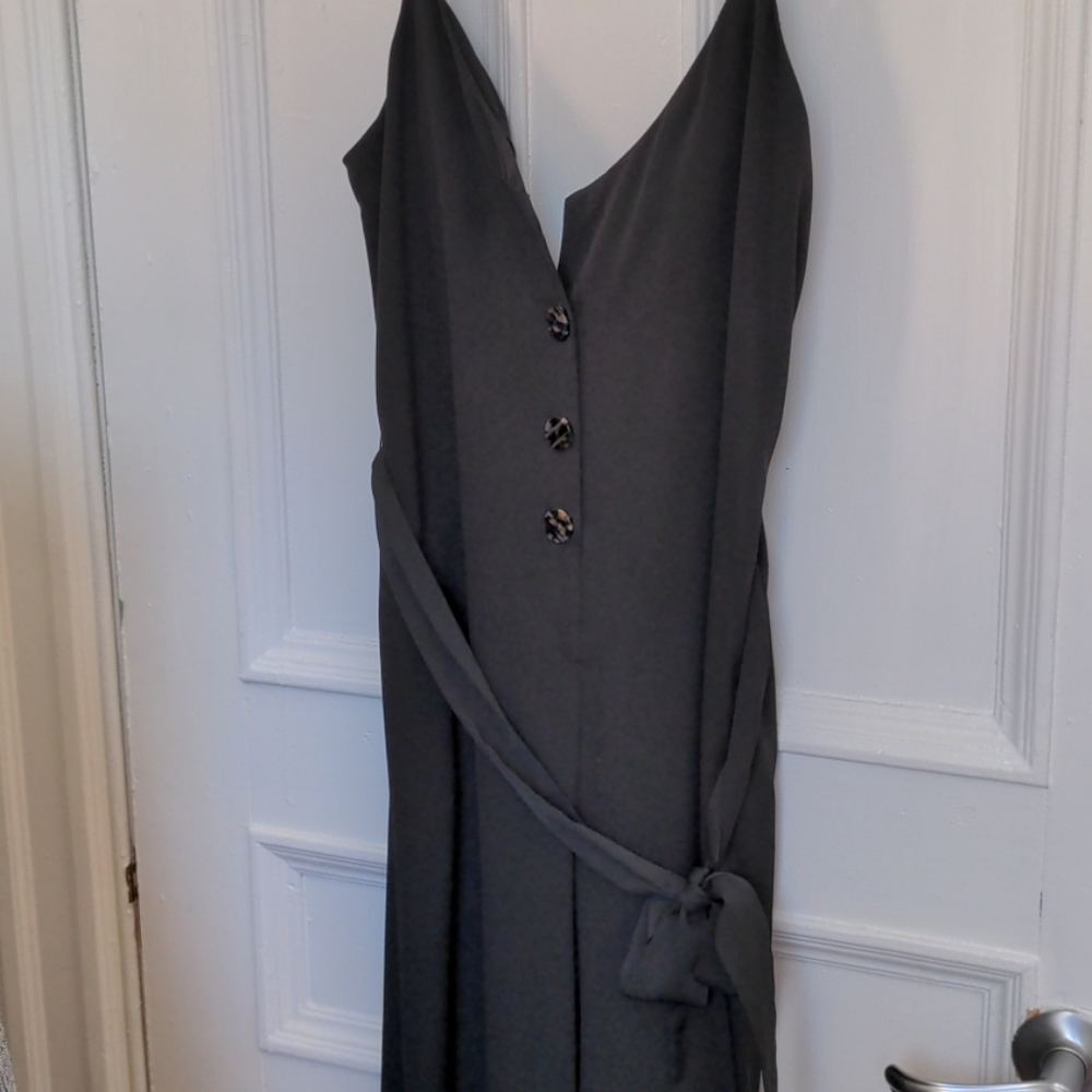 Flared black romper